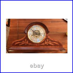 Howard Miller 630-185 Millennium Mantel Clock Mechanical Mahogany Skeleton Dial