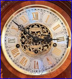 Howard Miller 630-185 Millennium Mantel Clock Mechanical Mahogany Skeleton Dial