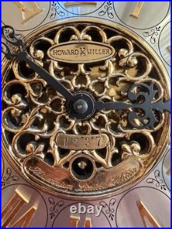 Howard Miller 630-185 Millennium Mantel Clock Mechanical Mahogany Skeleton Dial