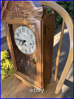 Howard Miller 69th Anniversary Oak Wall Clock 620-134Wound Westminster Chime