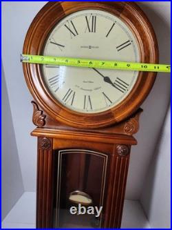 Howard Miller 77th Anniversary Wall Clock Battery Pendulum Dual Chime 625-290