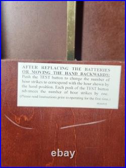 Howard Miller 77th Anniversary Wall Clock Battery Pendulum Dual Chime 625-290