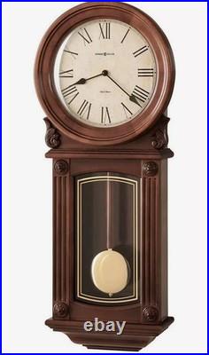 Howard Miller 77th Anniversary Wall Clock Pendulum Dual Chime 625-290 Isabel Vtg