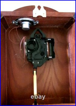 Howard Miller 77th Anniversary Wall Clock Pendulum Dual Chime 625-290 Isabel Vtg