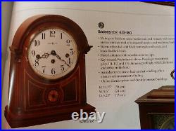 Howard Miller 8 Day Barrister Mantle Shelf Clock Westminster Chimes Inlay Wood