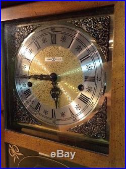 Howard Miller 8-Day Key Wind Westminster Triple Chime Pendulum Mantle Clock