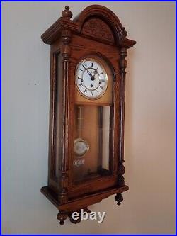 Howard Miller 8-Day Westminster Chime Clock Germany 612-462 Key/Pendulum Workin