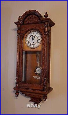 Howard Miller 8-Day Westminster Chime Clock Germany 612-462 Key/Pendulum Workin