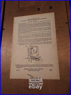 Howard Miller 8-Day Westminster Chime Clock Germany 612-462 Key/Pendulum Workin