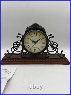 Howard Miller Adelaide Westminster Chime Quartz Mantle Clock Wrought Iron