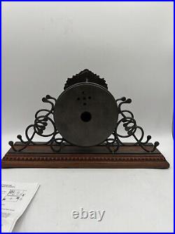 Howard Miller Adelaide Westminster Chime Quartz Mantle Clock Wrought Iron