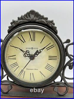 Howard Miller Adelaide Westminster Chime Quartz Mantle Clock Wrought Iron & Wood