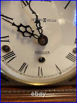 Howard Miller Ambassador Collection Hermle Movement Mantle Clock Works Beautiful