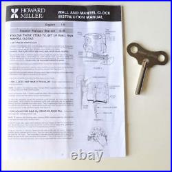 Howard Miller Barrett II Key Wound Chiming Mantel Clock Westminister Chimes