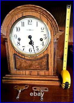 Howard Miller Barrister (613-178) Mantel Clock, Westminster Chimes and 2 Keys