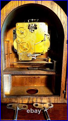 Howard Miller Barrister (613-178) Mantel Clock, Westminster Chimes and 2 Keys