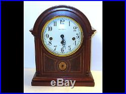 Howard Miller Barrister Mantle Clock Mahogany Key Wound Westminster Chime German