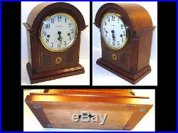 Howard Miller Barrister Mantle Clock Mahogany Key Wound Westminster Chime German