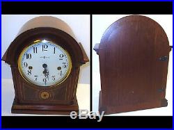 Howard Miller Barrister Mantle Clock Mahogany Key Wound Westminster Chime German