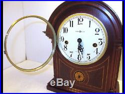 Howard Miller Barrister Mantle Clock Mahogany Key Wound Westminster Chime German