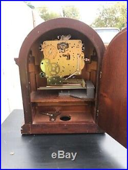 Howard Miller Barrister Model 613-180 Mantle Clock Westminster Chime WithKey