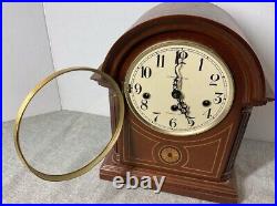 Howard Miller Barrister Westminster Chime Mahogany Clock with Key Working