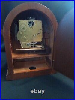 Howard Miller Barrister Westminster Chime Mahogany Clock with Key Working