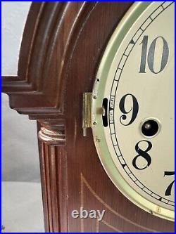 Howard Miller Barrister Westminster Chime Mahogany Clock with Key Working