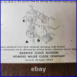 Howard Miller Barwick Triple Chime Pillar And Scroll Mantel Clock #4993
