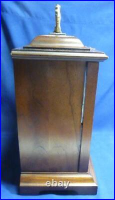 Howard Miller Brown Mantel Clock #612-437 Westminster Chime Key Wind Movement