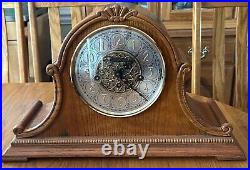 Howard Miller Clock Company Presidential-Series Custom Oak Humpback Mantel Clock