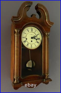 Howard Miller David Wall Clock (613-227) Handsome Cherry Case Key Wind So Cool