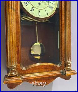 Howard Miller David Wall Clock (613-227) Handsome Cherry Case Key Wind So Cool