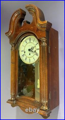 Howard Miller David Wall Clock (613-227) Handsome Cherry Case Key Wind So Cool