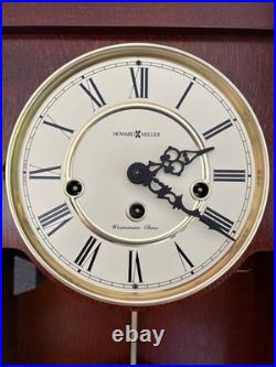 Howard Miller David Wall Clock (613-227) Handsome Cherry Case Key Wind So Cool