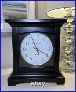 Howard Miller Duel Chime Mantel Clock In Black Coffee. Working