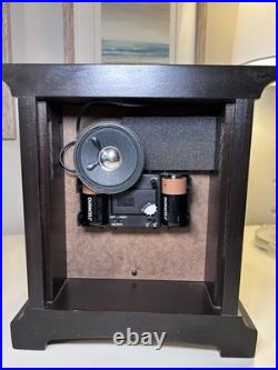 Howard Miller Duel Chime Mantel Clock In Black Coffee. Working