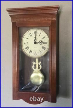 Howard Miller Eastmont Dual Chime Wall Clock #620-154 Excellent Condition