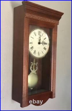 Howard Miller Eastmont Dual Chime Wall Clock #620-154 Excellent Condition
