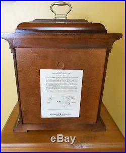 Howard Miller Georgian Style Mahogany Bracket Clock With Westminster Chimes