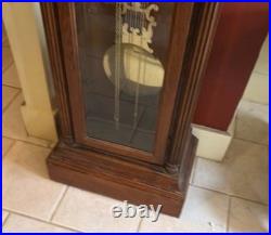 Howard Miller Grandfather Clock 78 Oak Moon Phase 3 Weight Cable Driven