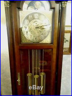 Howard Miller Grandfather Clock Cherry Wood withCherry Bordeaux Finish Rare