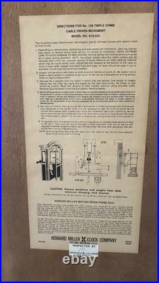 Howard Miller Grandfather Clock Key Crank Winder