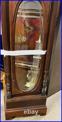 Howard Miller Grandfather Clock Langston model, Windsor Cherry finish