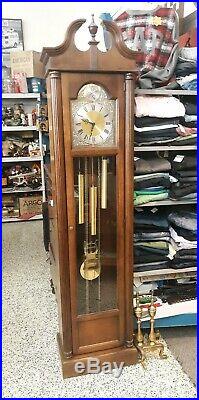 Howard Miller Grandfather Clock Tempus Fugit Works! Great Condition! Westminster