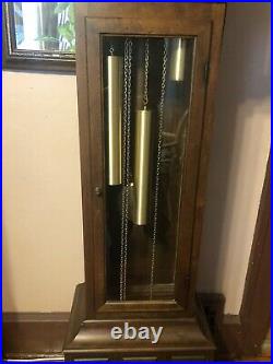 Howard Miller Grandfather Clock Triple Chiming Barwick #4875 Working (Service)