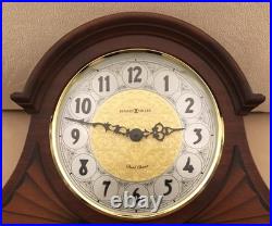 Howard Miller Grant Mantel Clock 630-181 Wood Brass Cherry Finish Quartz New Nib