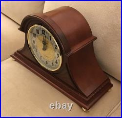 Howard Miller Grant Mantel Clock 630-181 Wood Brass Cherry Finish Quartz New Nib