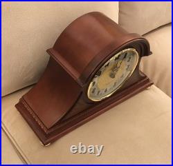 Howard Miller Grant Mantel Clock 630-181 Wood Brass Cherry Finish Quartz New Nib