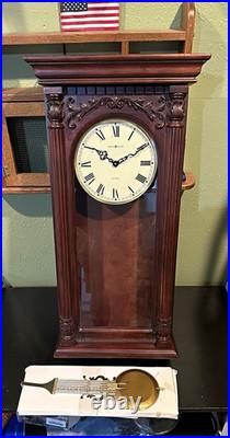 Howard Miller Greer Chiming Wall Clock 625-352 Hampton Cherry BRAND NEW